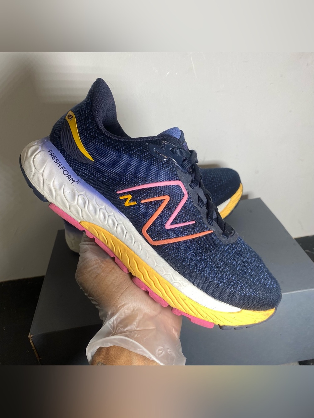 New Balance Women’s Fresh Foam 880v12 Blue Running Shoes Wide Width